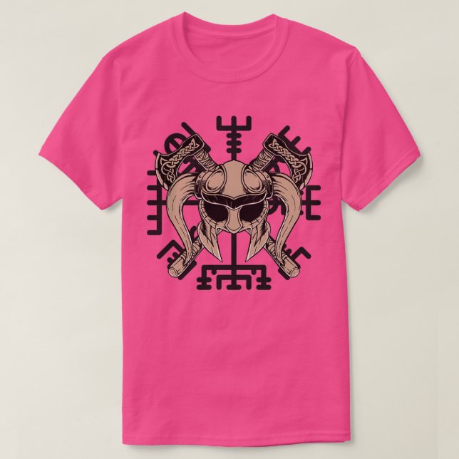 Viking helmet och Futhark Classic TShirt T Shirt (Design framsida)