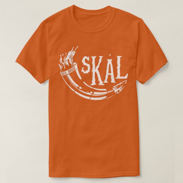 Viking horn skal t shirt (Design framsida)