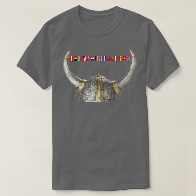 Viking Horned helmet T Shirt (Design framsida)