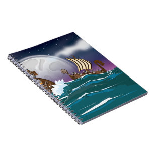 Viking Invasion Fleet Anteckningsbok Med Spiral