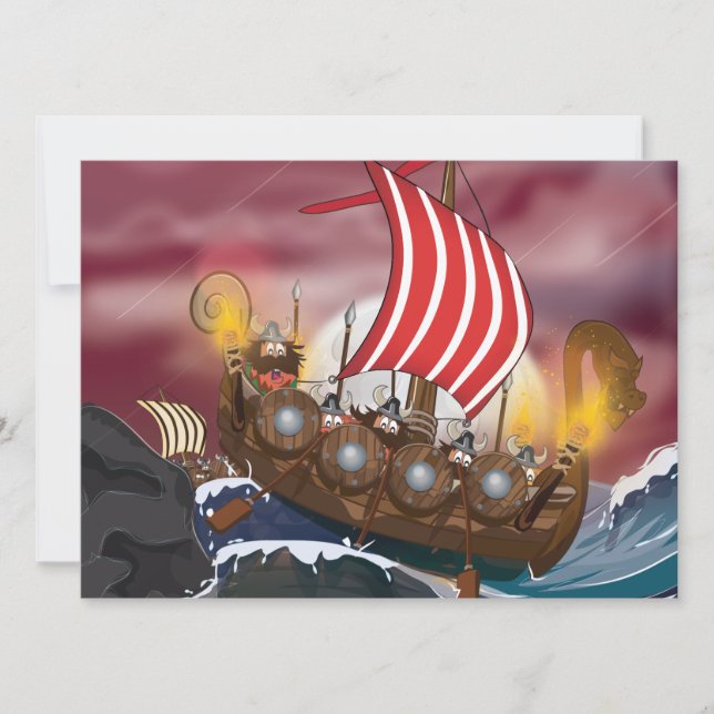 Viking Invasion Fleet Inbjudningar (Framsida)