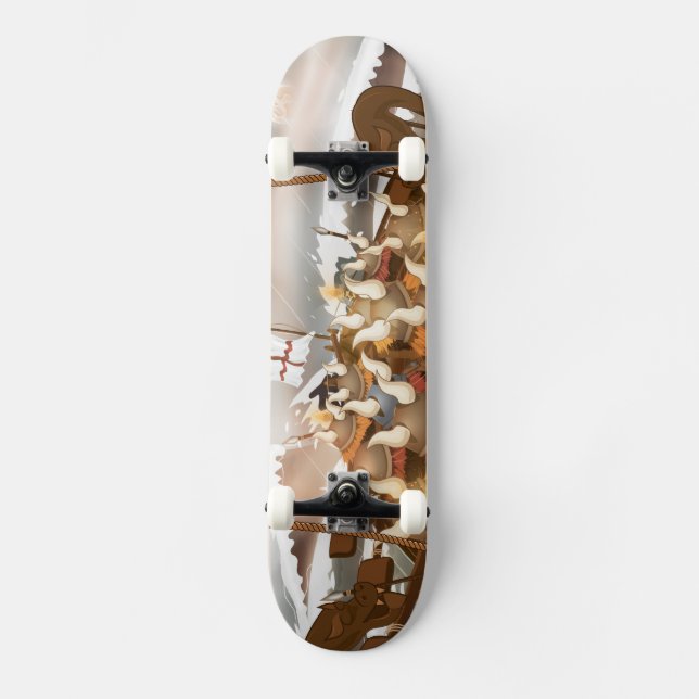 Viking Invasion Fleet Mini Skateboard Bräda 18,5 Cm (Framsida)