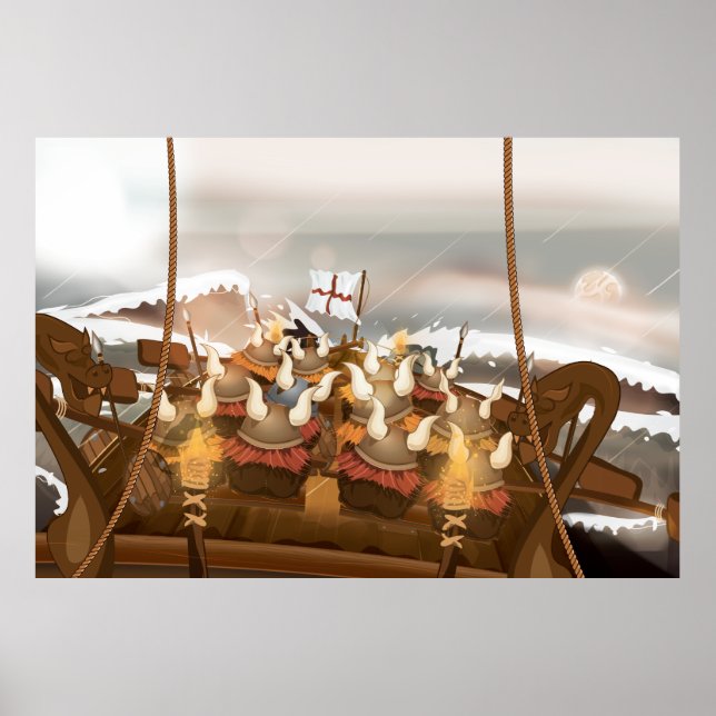 Viking Invasion Fleet Poster (Framsidan)