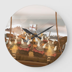 Viking Invasion Fleet Stor Klocka