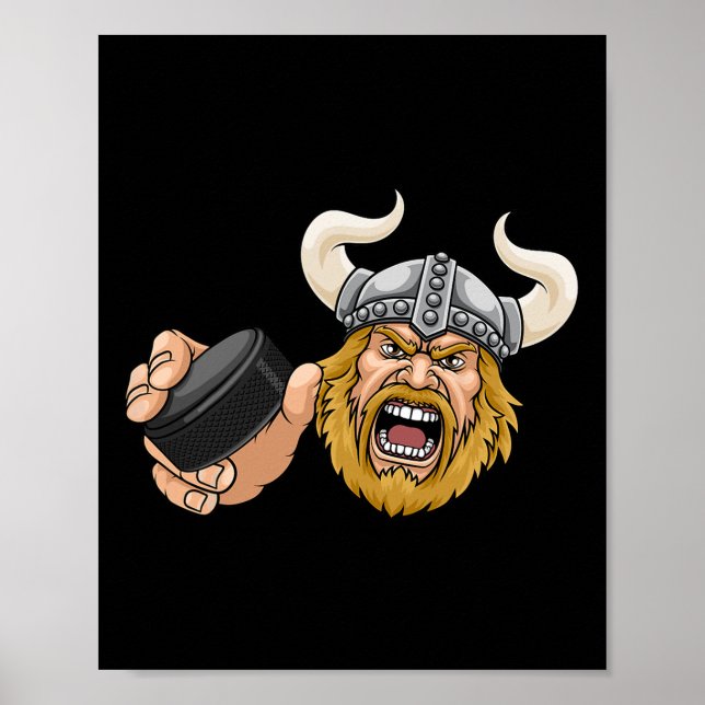 Viking ishockeypuck seriefigur man  poster (Framsidan)