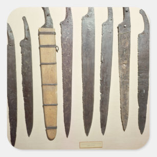 Viking järnblad för svärd fyrkantigt klistermärke