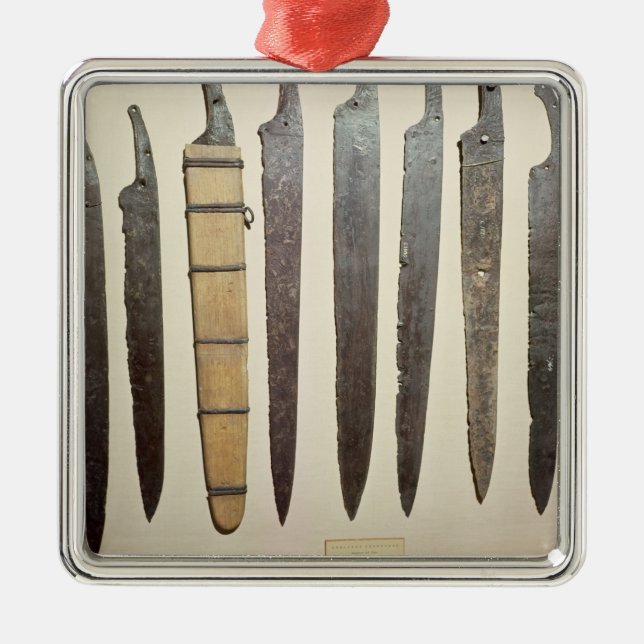 Viking järnblad för svärd julgransprydnad metall (Framsidan)
