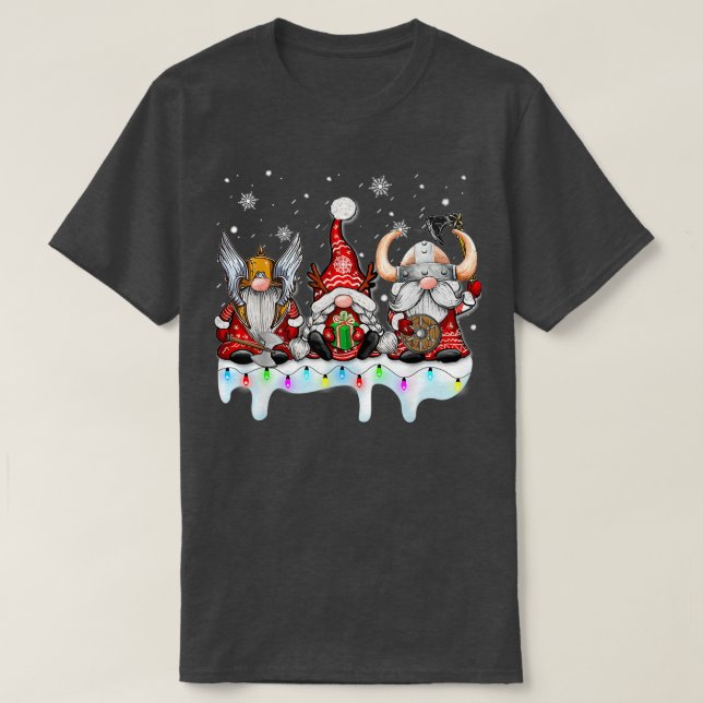 Viking jul Gnome Norse Mythology Pajamas T Shirt (Design framsida)