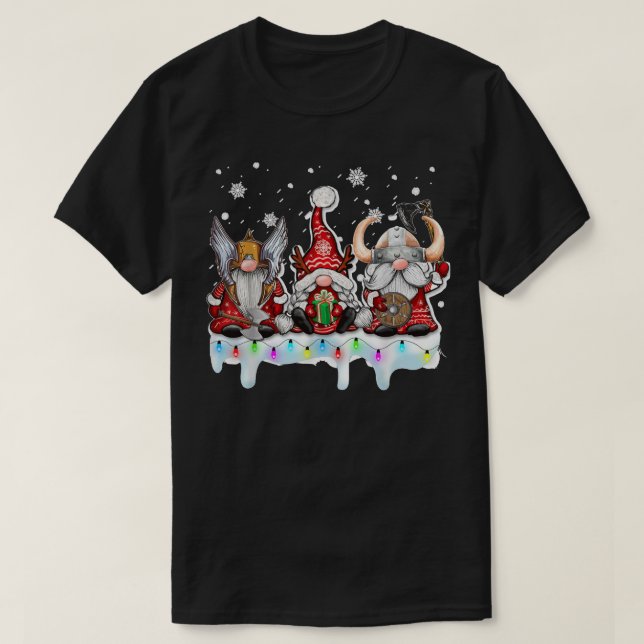 Viking jul Gnome Norse Mythology Pajamas T Shirt (Design framsida)