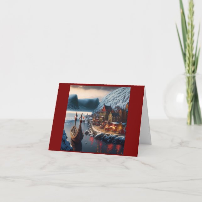 Viking jul Village-kort Helgkort (Framsida)