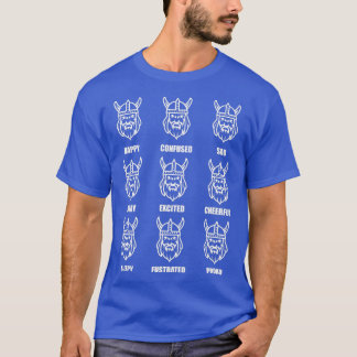 Viking Känslor Norge Ansikte Island Sverige T Shirt