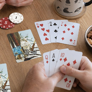Viking Katt Blå Drak Fantasi Casinokort