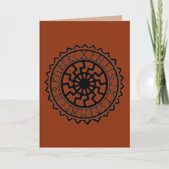 Viking-keltisk solrunkalender kort (Framsida)