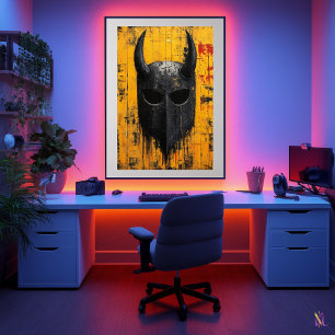 Viking Krig Helm - Nordiska källaräldre Poster