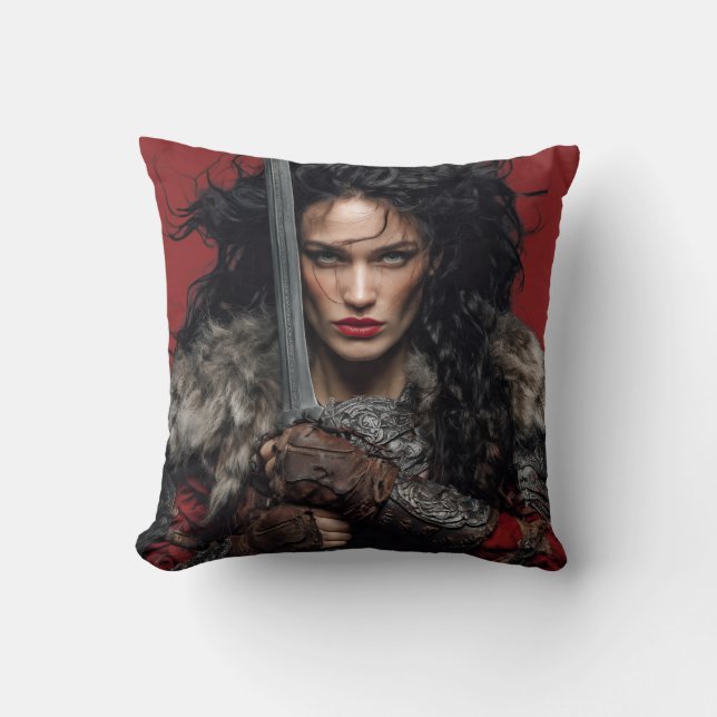 viking krigarkvinnor  kudde (Framsida)