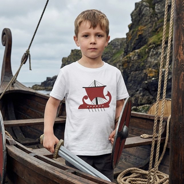 Viking Långskepps Siluett Drakkar Fartyg  T Shirt (Skapare uppladdad)