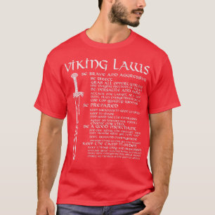 Viking Laws Scandinavian Warriors Sword Distress T Shirt