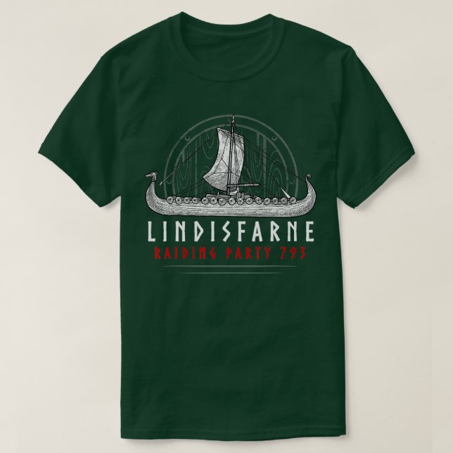 Viking Lindisfarne Raiding Party 793 T Shirt (Design framsida)
