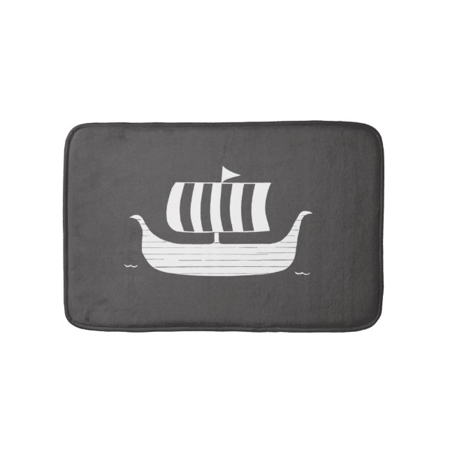 Viking Long-boat-frakt med anpassningsbar färg Badrumsmatta (Framsidan)