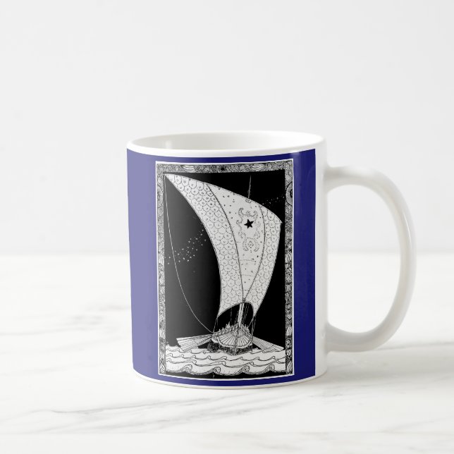 Viking Longship Sailboat Kaffemugg (Höger)