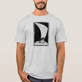 Viking Longship-segelbåt till havs Tee