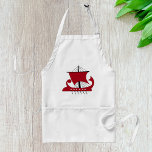 Viking Longship Silhouette Drakkar Frakt Förkläde<br><div class="desc">Sätt segeln i stil med den här fantastiska Frakten av Red Galley Illustration Apron! Den här plattan har en vackert utförlig bild av en klassisk frakt med rött kök och är perfekt för alla som kärlekar nautiska teman, historia eller fet design. Den här plattan är konstruerad för både funktionalitet och...</div>