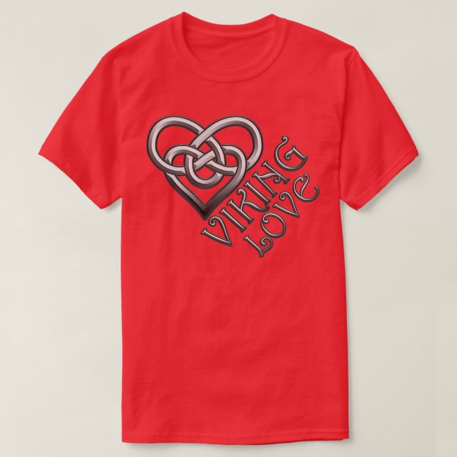 Viking Love Celtic knot heart T Shirt (Design framsida)