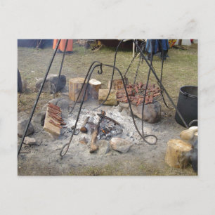 Viking Market Campfire-kokning Vykort