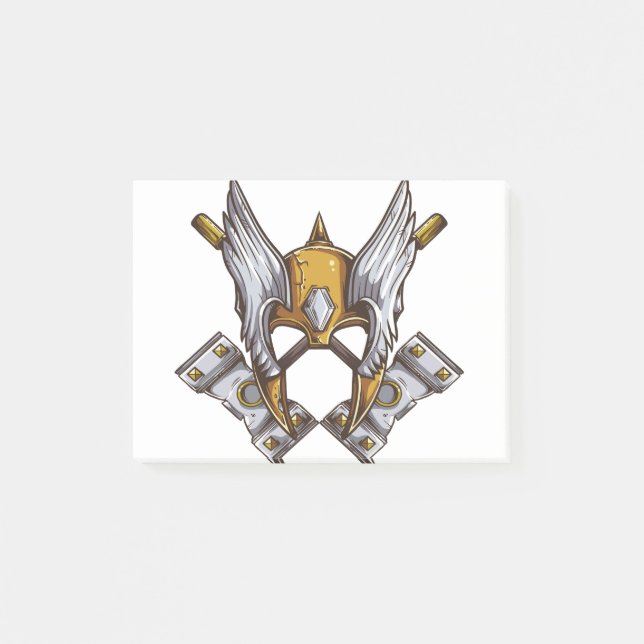 Viking Mask Post-it Block (Framsida)