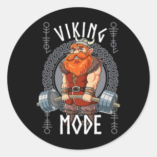 Viking Mode Gym Bodybuilding Runt Klistermärke