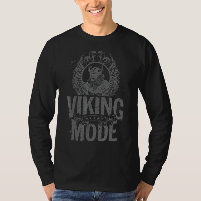 Viking Mode Träning Valhalla Odin Warrior Fitness  T Shirt (Framsida)