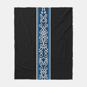Viking Mönster Blue Fleecefilt