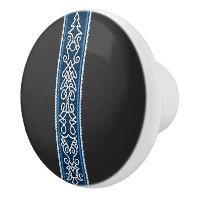 Viking Mönster Blue Knopp (Höger)