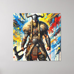 Viking Nordic Scandinavian warrior medieval myth Canvastryck
