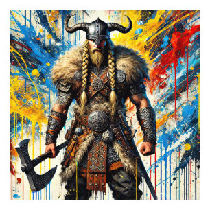 Viking Nordic Scandinavian warrior medieval myth Fototryck