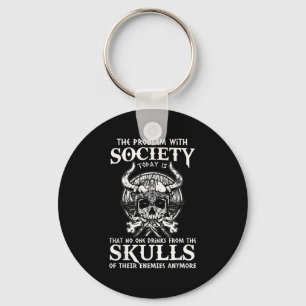 Viking Nordic Valhalla Odin Funny Society Problem Nyckelring