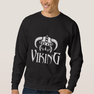 Viking nordisk krigare hjälm Valhalla krigare myt Lång Ärmad Tröja