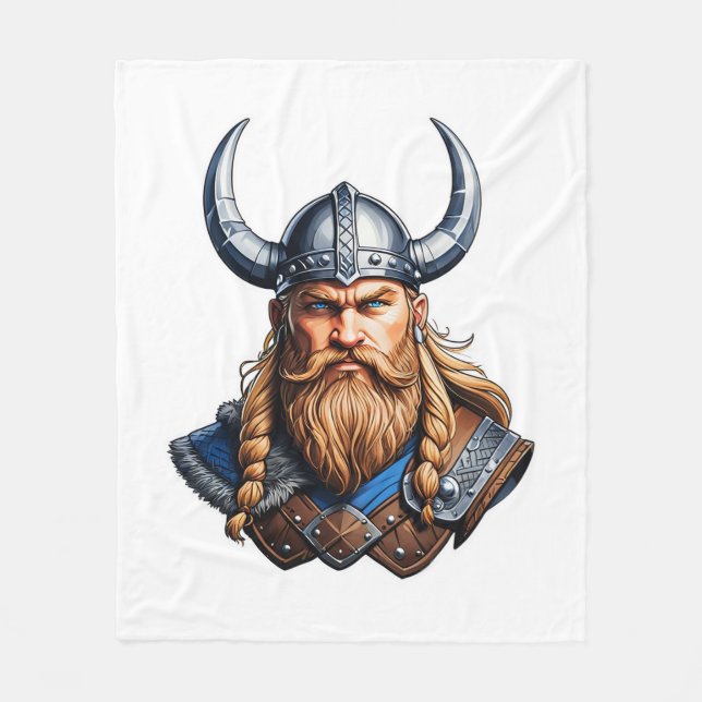 Viking nordisk man fleecefilt (Framsidan)