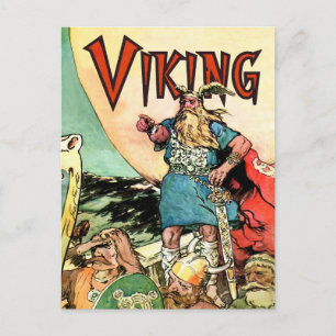 Viking Nordiska Gudar Thor Viking Skepp Vykort