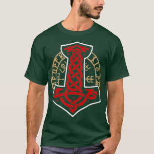 Viking Norge Norsk Skandinavian Mjolnir Hamme T Shirt