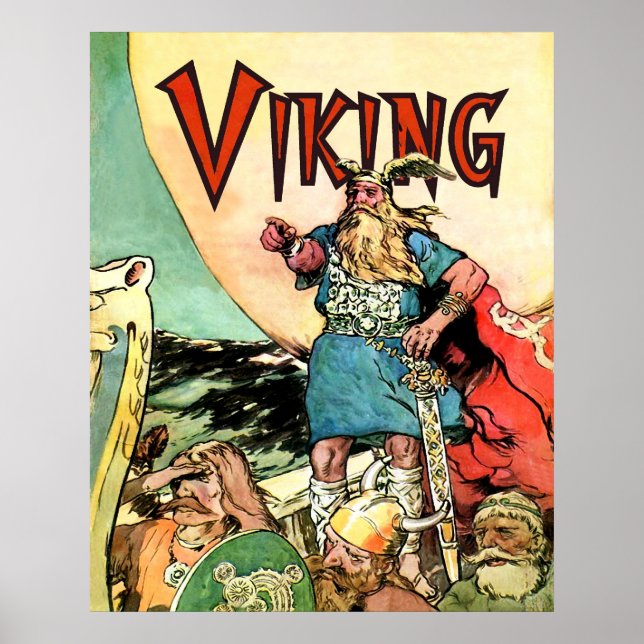 Viking Norse Gods Thor Hoodies Poster (Framsidan)