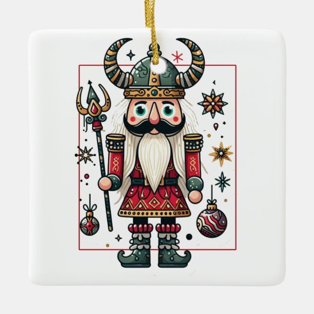 Viking Nutcracker Julgransprydnad Keramik (Framsida)