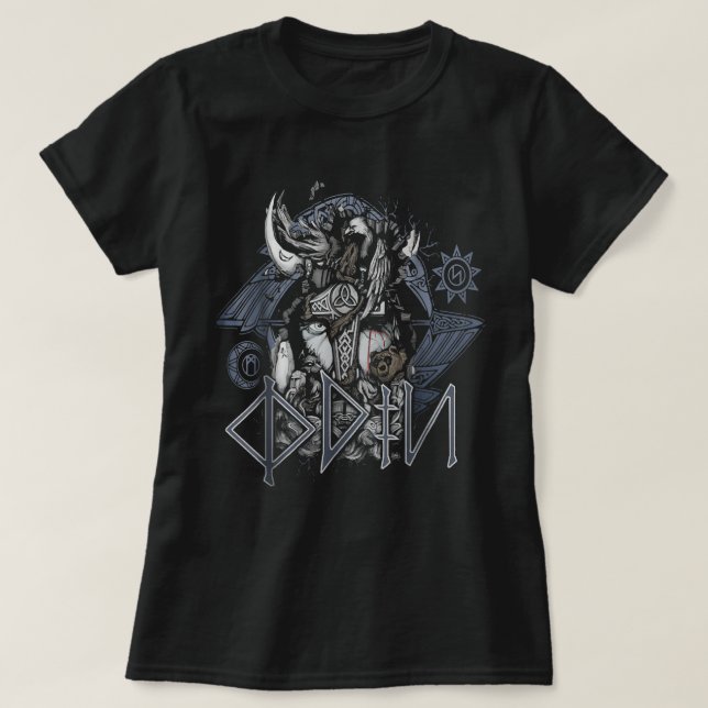 Viking Odin T Shirt (Design framsida)