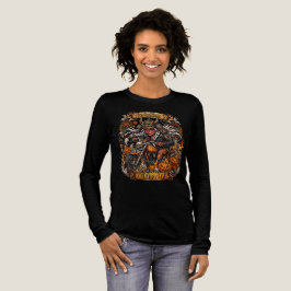 Viking Oni Biker Tjej Halloween,Samuraj Motorcykel T Shirt