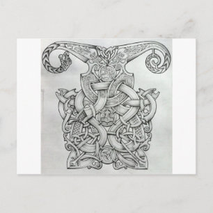 VIKING & OSEBERG KNOTWORK DESIGN VYKORT
