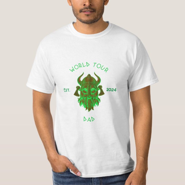 Viking Pappa World Tour T Shirt (Framsida)