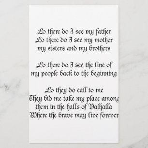 Viking Prayer Lo där ser jag Far