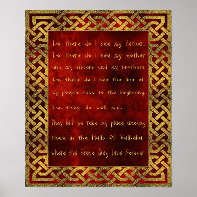 Viking Prayer Poster (Framsidan)