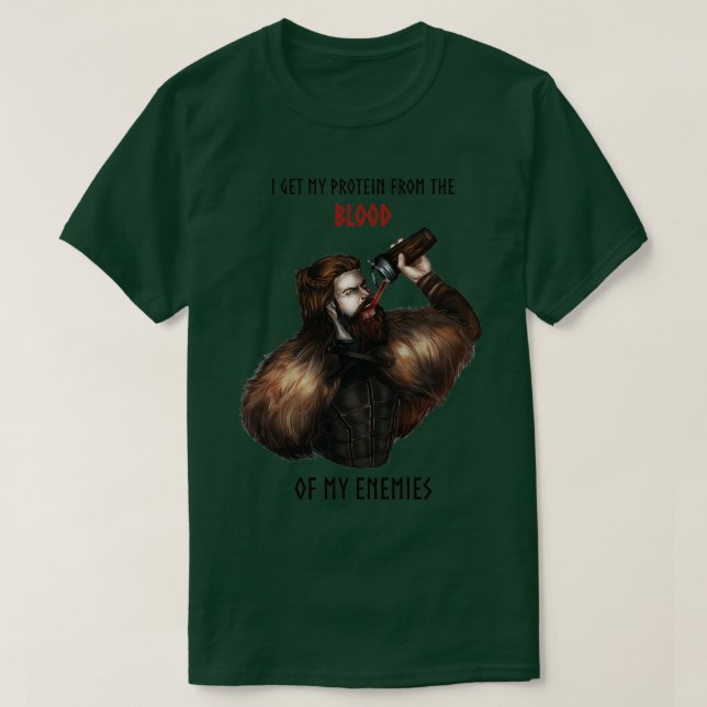 Viking Protein Workout T Shirt (Design framsida)