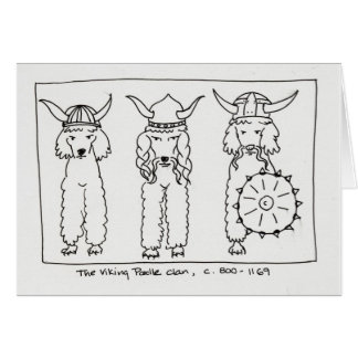 Viking pudel hälsningskort